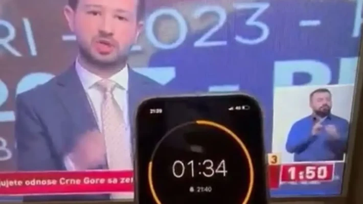 Gledateljka uzela štopericu i uporedila: Crnogorskom kandidatu za predsjednika usporili sekunde da duže govori?