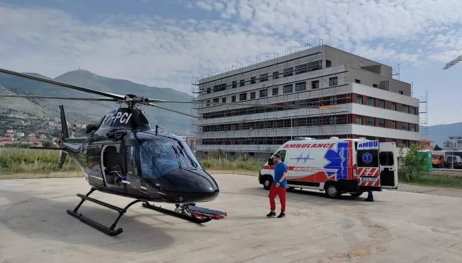 Beba sa opekotinama helikopterom transportovana iz Splita za Istočno Sarajevo