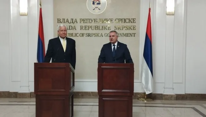 Višković: U BiH se sankcionišu ljudi koji poštuju Ustav; Mekjuen: Srbi se uvijek borili za slobodu
