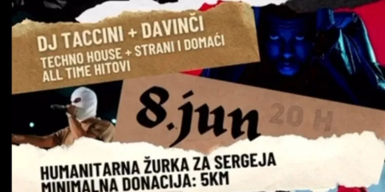 U subotu humanitarna žurka za Sergeja u KSET-u