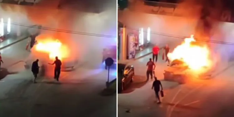 Sudar na benzinskoj pumpi u Srebrenici, buknuo požar (VIDEO)