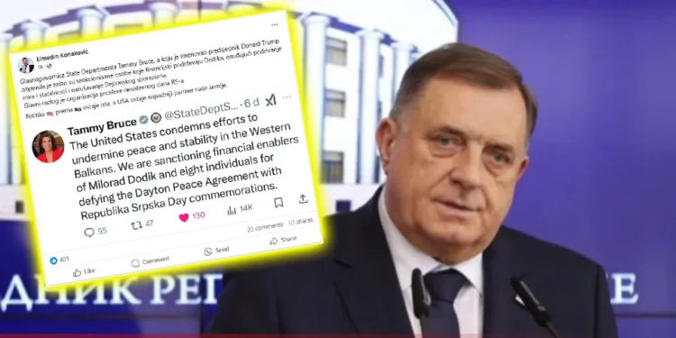Laž da je Trampova portparolka podržala sankcije Dodiku