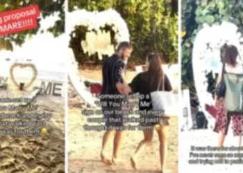 Neko je na plaži organizovao prosidbu, mnogi parovi u prolazu mislili da je za njih