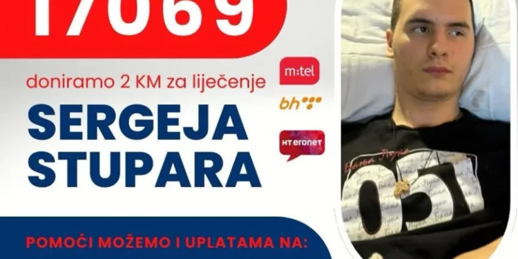 Za Sergeja sakupljena polovina novca, aktivan broj 17069