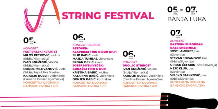 A String Fest 2025 – Festival gudačke muzike od 5. do 7. septembra