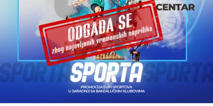 Manifestacija “Borikova promocija sporta” odgođena zbog najavljenih vremenskih neprilika