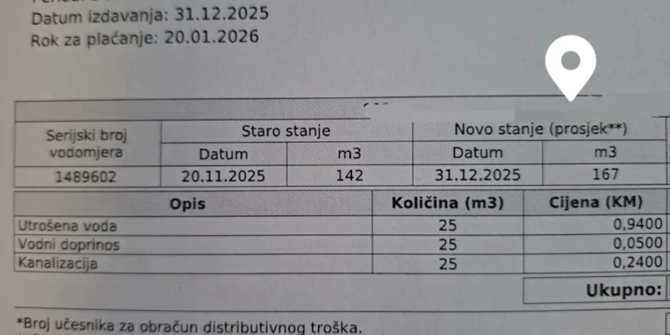 Vodovod objasnio zašto su svi sada dobili račune