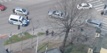 Povrijeđen motociklista kod zgrade Vlade Republike Srpske