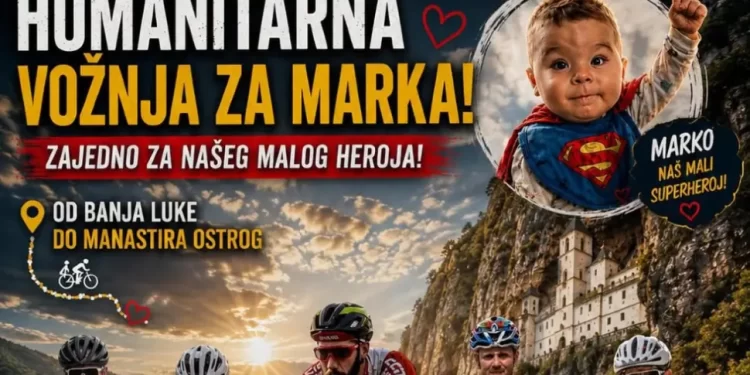 Humanitarni podvig: Biciklom od Banjaluke do Ostroga za liječenje malog Marka