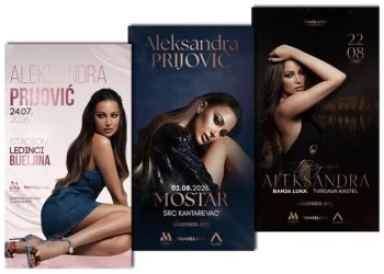 Aleksandra Prijović zakazala koncerte u Bijeljini, Mostaru, Banjaluci…