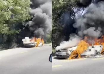 Izgorio automobil na putu Banjaluka – Prijedor u mjestu Prijakovci