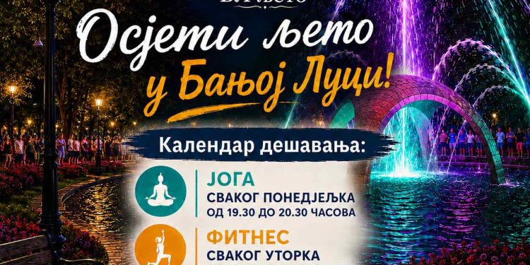 “Banjalučko ljeto”: Počinju besplatni treninzi u Parku “Mladen Stojanović”