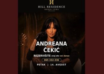 Pod otvorenim nebom: Andreana Čekić 14. avgusta u Hill Residence Banjaluka
