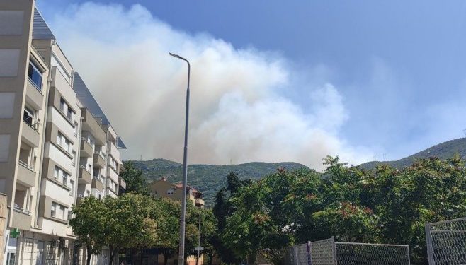 Požar kod Trebinja prijeti da se spusti niz obronke prema gradskim naseljima