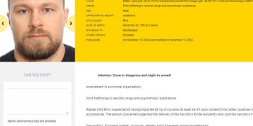 MUP raspisao nagradu od 500.000 evra za informacije o Radoju Zviceru