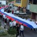 Pobjednička zastava Ujedinjene Srpske. Najveća koja je ikad razvijena u Srebrenici