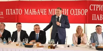 Cvijanović, Dodik i Minić na Manjači: Uvjereni u pobjedu kandidata SNSD-a