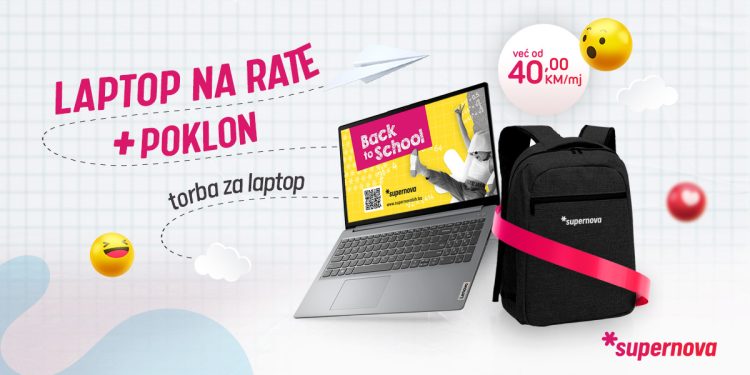 Lenovo laptop na rate uz poklon torbu u Supernovoj